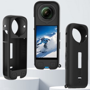 قاب سیلیکونی محافظ بدنه Insta360 X4 برند CYNOVA مدل OX4-JST-CY – رنگ مشکی