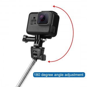 مونوپاد سلفی دستی قابل افزایش طول تلسین مناسب GoPro، Insta360، DJI – طول ۲۲.۵ تا ۸۰ سانتی‌متر