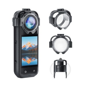 محافظ لنز گارد شیشه‌ای حرارتی اسنپ‌-آن مناسب Insta360 X5  پلوز مدل PU750T  – شیشه ضدخش با نصب آسان
