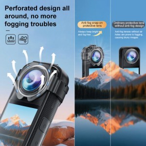 محافظ لنز گارد شیشه‌ای حرارتی اسنپ‌-آن مناسب Insta360 X5  پلوز مدل PU750T  – شیشه ضدخش با نصب آسان