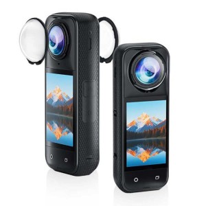 قاب محافظ لنز شیشه‌ای حرارتی چرخشی Insta360 X5 برند PULUZ (شفاف)