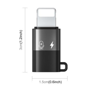 مبدل USB-C به OTG هشت پین PULUZ (مشکی) | اتصال سریع و پایدار برای دستگاه‌های هوشمند