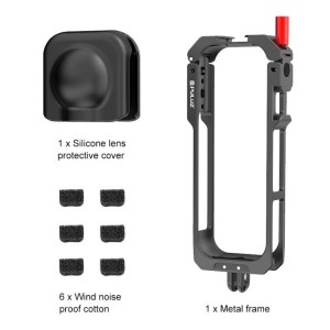 جعبه محصول قاب فلزی Insta360 X5 PULUZ همراه با لوازم جانبی