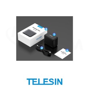 قاب شارژر Insta360 X4 برند تلسین مدل S0-BCG-07-TIS | شارژ ایمن و حمل آسان باتری