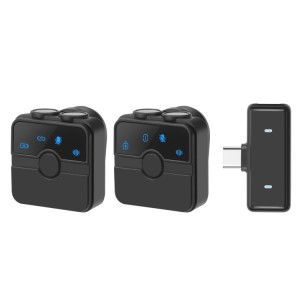 میکروفون بی‌سیم یقه‌ای مغناطیسی PULUZ SmartLink WS300 با جعبه شارژ و گیرنده Type-C | مدل PU3155B