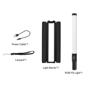 باتوم لایت دستی حرفه ای عکاسی PULUZ مدل PU4135 | چراغ RGB تمام‌رنگی 190LED با بارندور