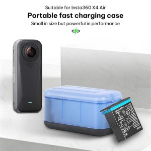 هاب شارژ دو کاناله و جعبه نگهداری باتری Insta360 X4 Air مدل DCA4487T | نمایشگر هوشمند LED و شارژ سریع