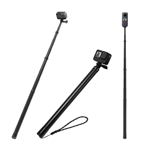 مونوپاد سلفی 3 متری فیبر کربن مدل IS-MNP-300 مناسب دوربین‌های اکشن و Insta360