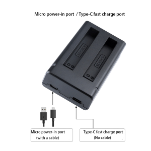 پایه شارژر Insta360 ONE X2 مشکی همراه با کابل USB و چراغ LED روشن