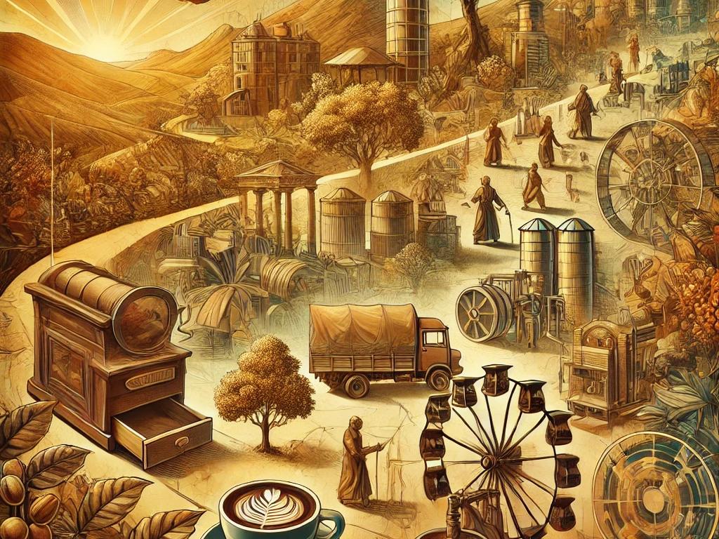 تاریخچه و تکامل صنعت قهوه
