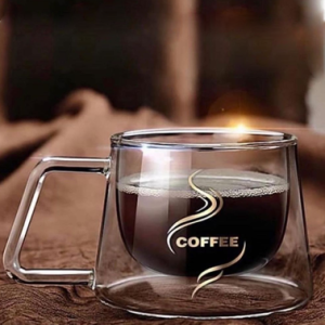 فنجان پیرکس دوجداره  COFFEE