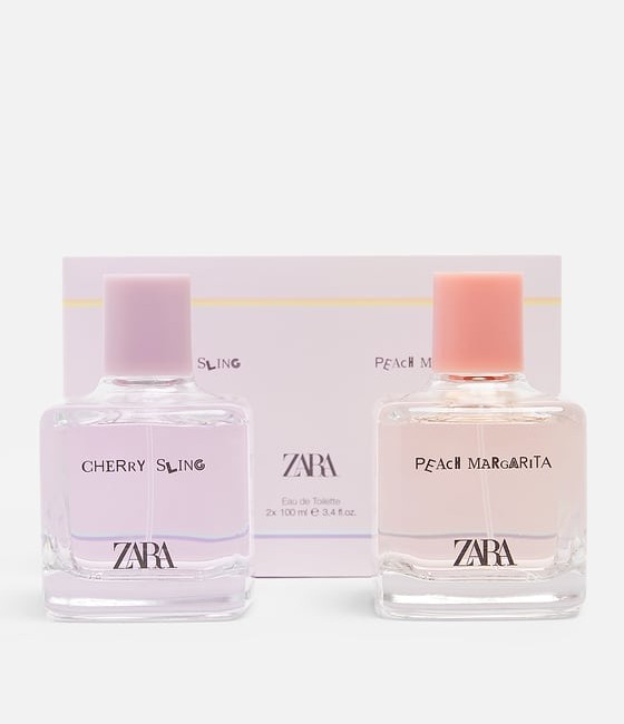 ست دوتایی ادو تویلت زارا Cherry Sling + Peach Margarita