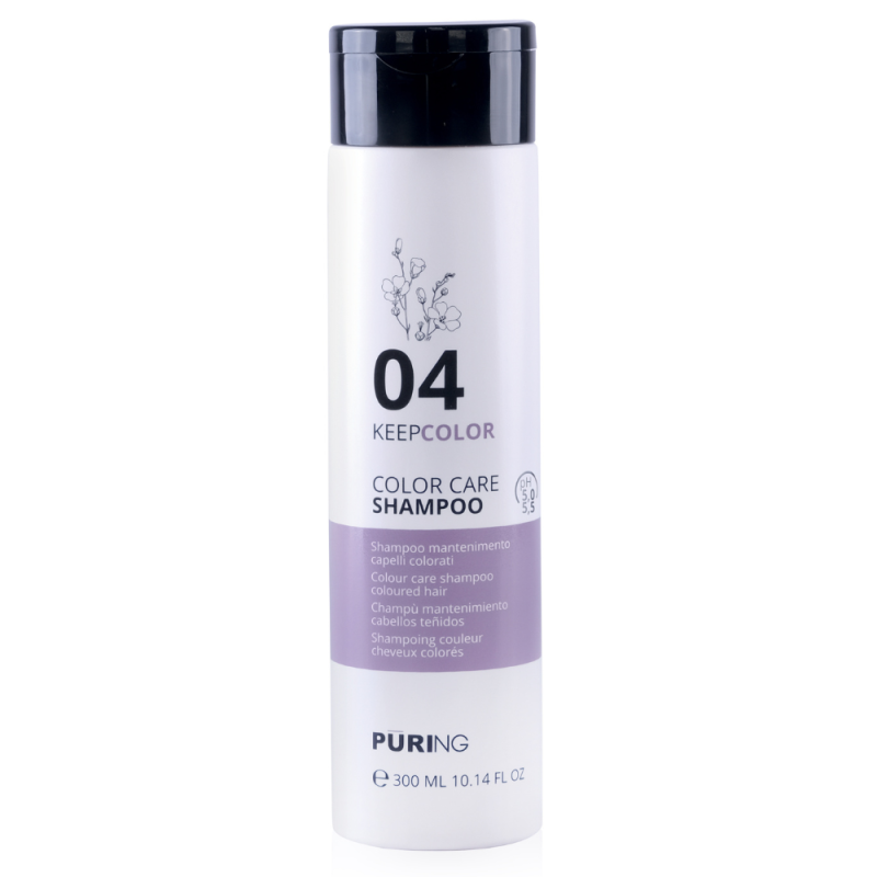 شامپو  پيورینگ مخصوص موهای رنگ شده و هایلایت شده - Puring 04 Keepcolor Color Care Shampoo specific for coloured hair 300ml