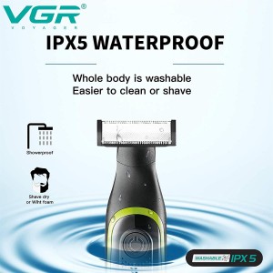 ماشین اصلاح شارژی صورت و بدن وی جی آر VGR V-017 اصلی