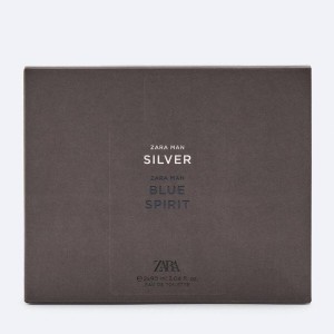 ست دوقلو سیلور زارا مردانه" و "بلو اسپیریت زارا -  Silver zara man & blue spirit zara حجم 100 میلی لیتر
