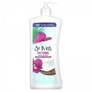لوسیون نرم‌کننده بدن سنت آیوز: نارگیل و ارکیده St. Ives Softening Body Lotion Coconut & Orchid 21 fl oz (621 ml)