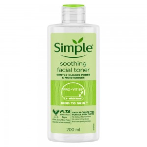 تونر تسکین دهنده سیمپل اصلی simple soothing toner 200 ml