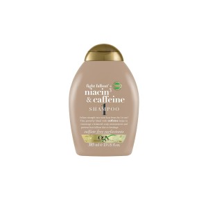 شامپو ضدریزش نیاسین و کافئین او جی ایکس OGX Fight Fallout Niacin & Caffeine Shampoo 385ml