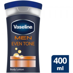 لوسیون بدن مرطوب‌کننده و یکدست‌کننده پوست مردانه وازلین (Vaseline Men Moisturizing Body Lotion For All Skin Types Even Tone 400ml) حجم 400 میل