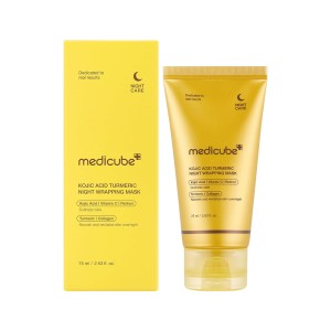 ماسک شب کلاژن و زردچوبه با اسید کوجیک مدی کیوب - Kojic Acid Turmeric Night Wrapping Mask
