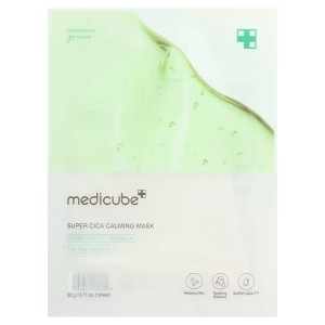 پک ماسک روزانه تسکین دهنده سوپر سیکا مدی کیوب - Medicube, Super Cica Calming Beauty Mask, 1 Sheet, 0.77 oz (22 g)
