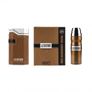 لجند قهوه ای همراه با اسپری | Emper Legend Eau De Toilette Gift Set For Men