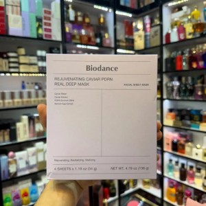 ماسک ورقه‌ای جوانساز خاویار و پی‌دی‌آر‌ان بایودنس  Biodance Rejuvenating Caviar PDRN Real Deep Mask