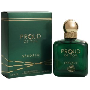 عطر پرود آف یو صندلو  فرگرانس ورلد (جورجویا آرمانی استرانگر ویت یو صندل وود)  Fragrance World Proud Of YOU SANDALO کمالِ شیک‌پوشی با عطر ساندالوِ گرم و کرمی
