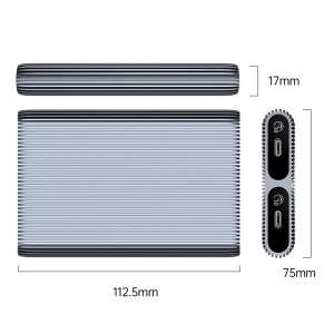 باکس دوگانه اس اس دی M.2 NVMe اوریکو مدل AM2C3-2N-GY-BP