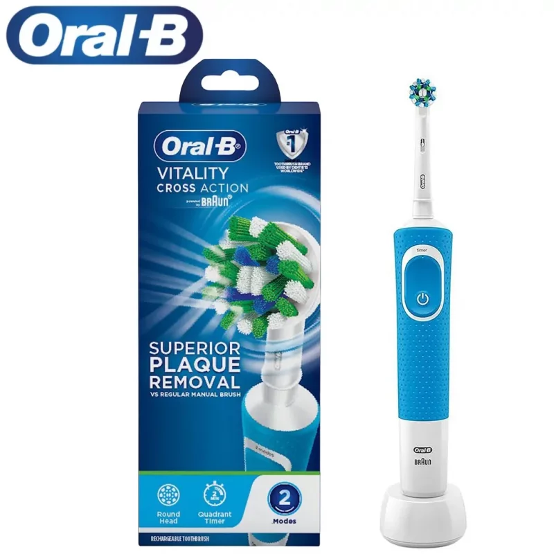 مسواک برقی اورال بی مدل ORAL B Vitality Cross Action D100 آبی