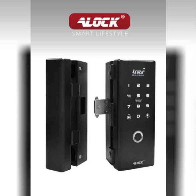 قفل اثر انگشتی دیجیتال شیشه سکوریت alock مدل +G200