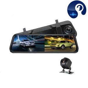 دوربین آینه ای خودرو 2 لنز نیم صفحه لمسی