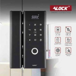قفل اثر انگشتی دیجیتال شیشه سکوریت alock مدل +G200