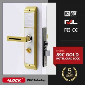 دستگیره کارتی هتلی ALOCK مدل 89C Gold (آفلاین)