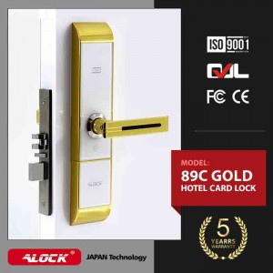 دستگیره کارتی هتلی ALOCK مدل 89C Gold (آفلاین)