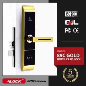 دستگیره کارتی هتلی ALOCK مدل 89C Gold (آفلاین)