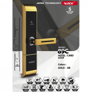 دستگیره کارتی هتلی ALOCK مدل 89C Gold (آفلاین)