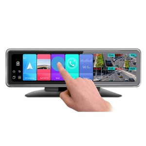 آینه مانیتوردار سیم کارتی خودرو با 4 دوربین مدل T88