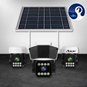 دوربین خورشیدی سیمکارتی آکسور سه لنز قابل تنظیم چرخشی 8MP مدل W3495-okam
