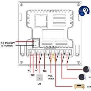 آمپلی فایر لمسی صوتی دیواری ساده jx86k