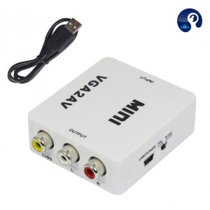 تبدیل VGA به AV با ورودی AUX صدا
