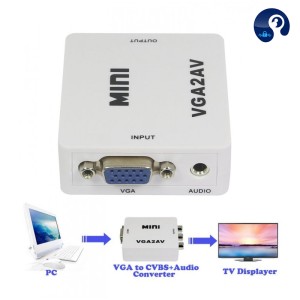تبدیل VGA به AV با ورودی AUX صدا