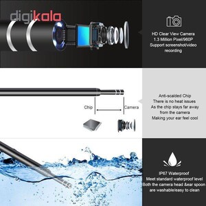 ویدئو آندوسکوپ پرتابل گوش مدل IP67 HD