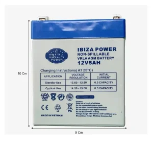 باتری UPS خشک 5 آمپر 12 ولت Ibiza power ایبیزا پاور