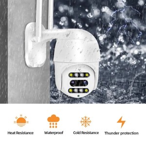 دوربین مینی اسپیددام چرخشی وایفای دولنز  زوم دار 10x zoom icsee 5MP