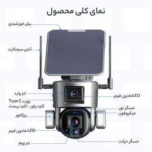 دوربین مینی اسپیددام سولار خورشیدی سیمکارتی 4G NiView مدل Y5 با زوم 10 برابری