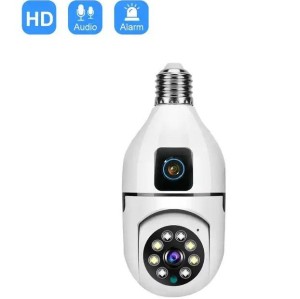 دوربین لامپی چرخشی دو لنز مدل S105 ا S105 dual-lens rotating lamp camera