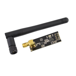 ماژول فرستنده و گیرنده مدل NRF24L01+PA+LNA  به همراه آنتن