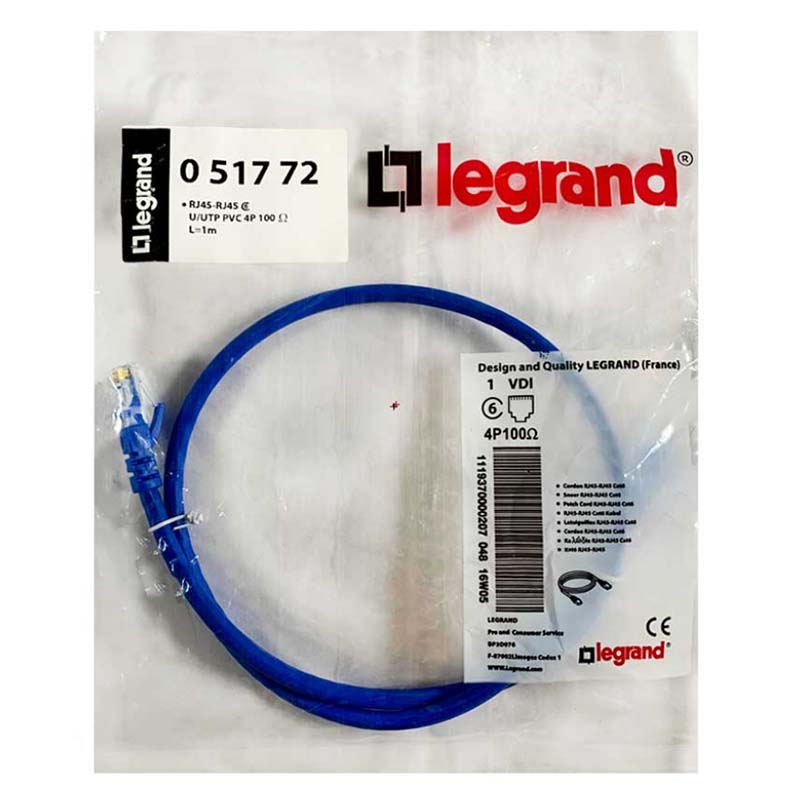 کابل شبکه  LEGRAND CAT6 1M