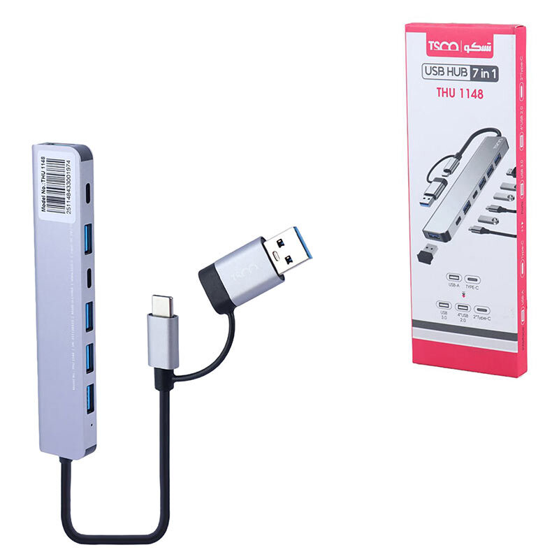 هاب تایپ سی به 3PORT U3/SD/TF